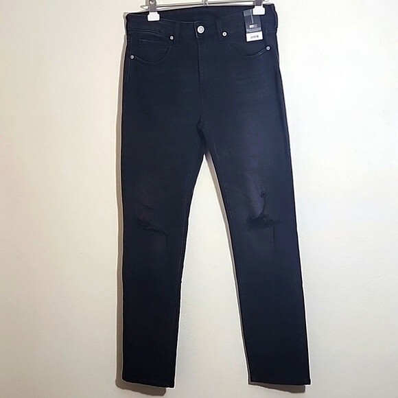 No Boundaries slim fit black denim distressed jeans NWT size 30x32 - Picture 1 of 14